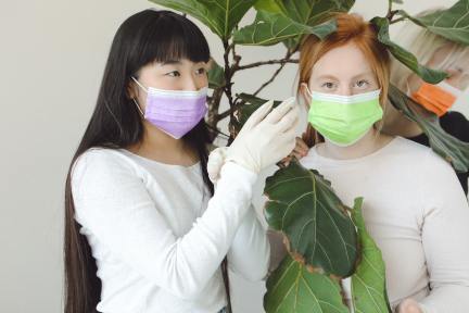women wearing face mask